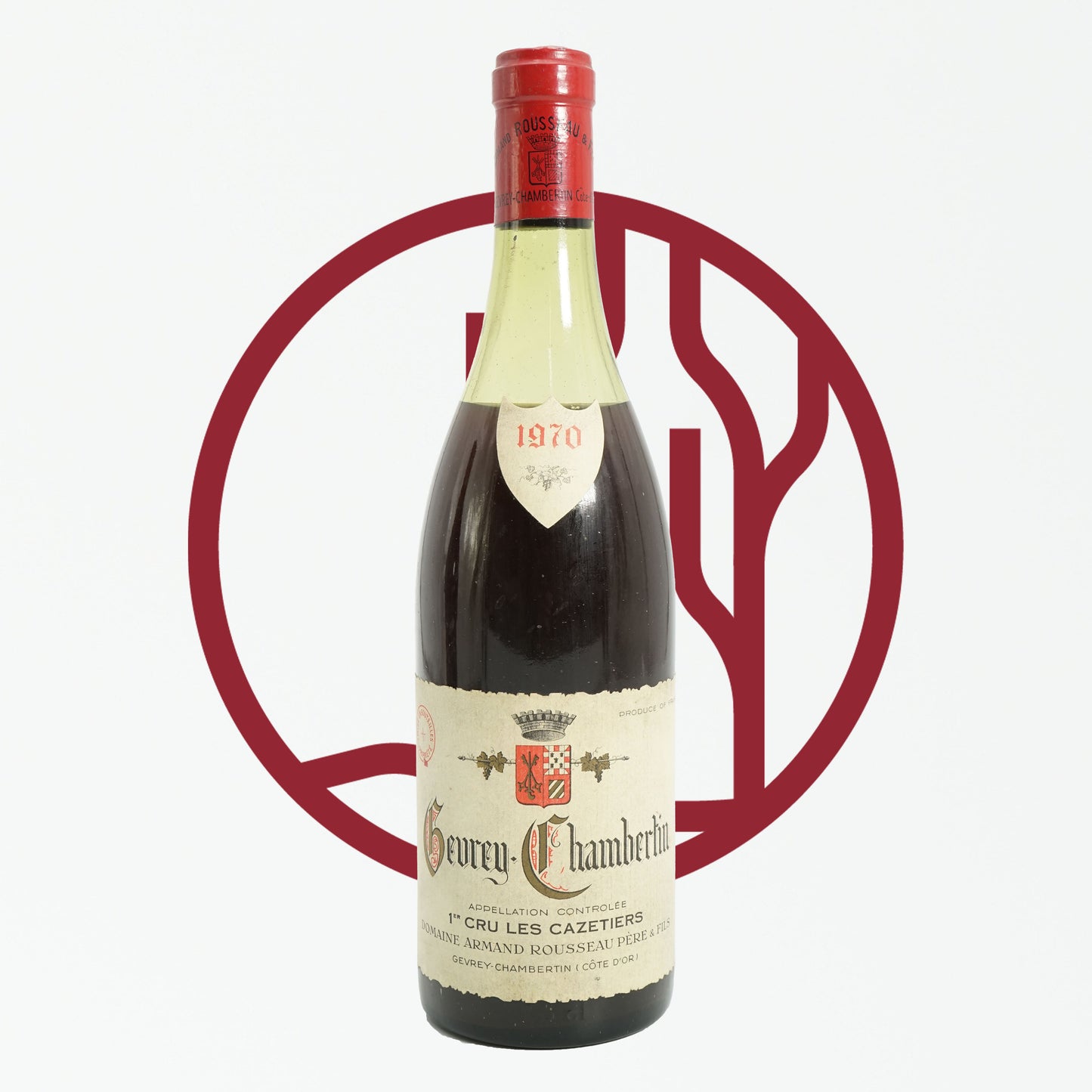 ジュヴレ・シャンベルタン・プルミエクリュ・レ・カズティエ、ドメーヌ アルマン ルソー「1970」Gevrey Chambertin 1er Cru Les Cazetiers、Domaine Armand Rousseau