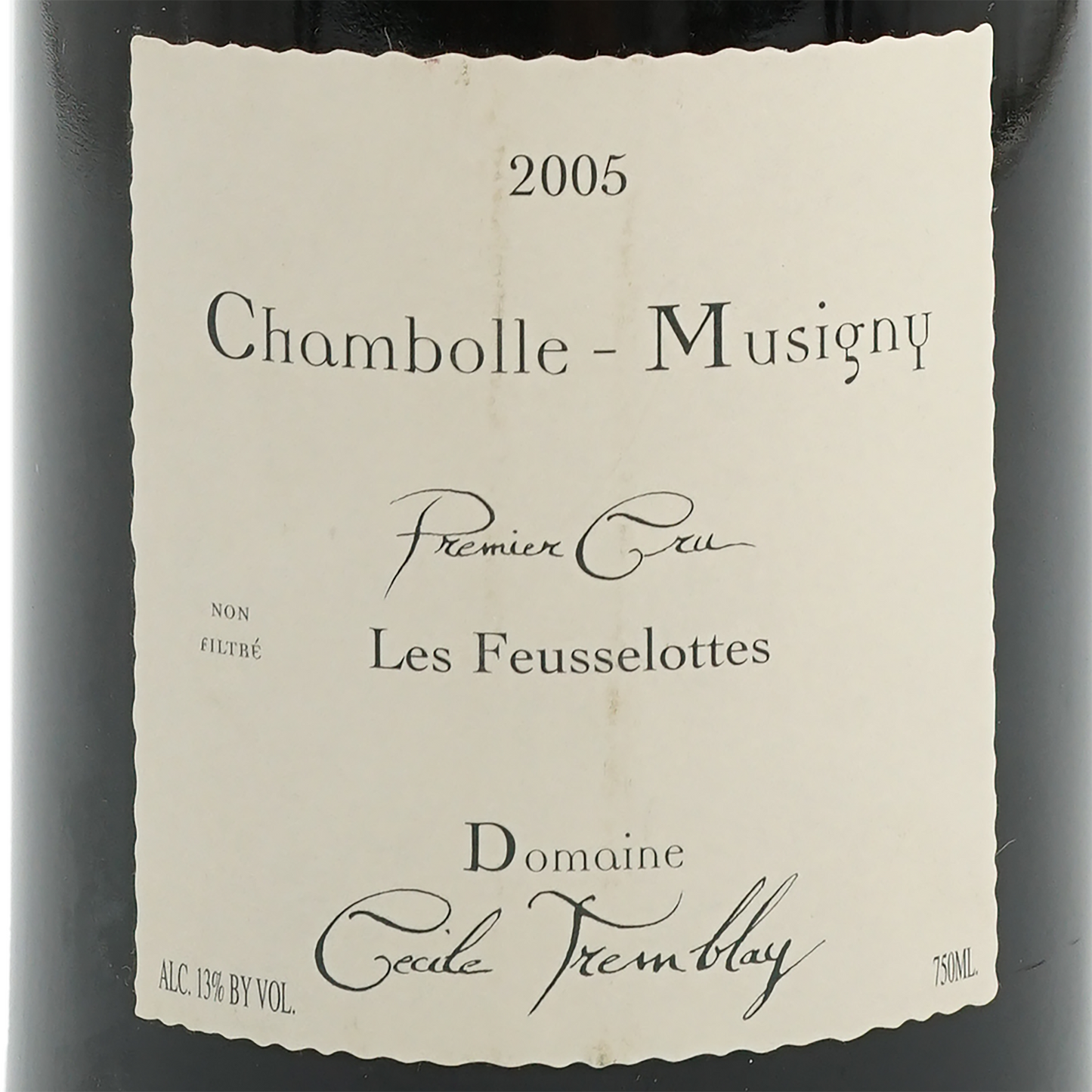 シャンボール・ミュジニー・プルミエ・クリュ・レ・フスロット、ドメーヌ・セシル・トランブレ「2005」 Chambolle Musigny 1er Cru Les Feusselottes、Domaine Cecile Tremblay