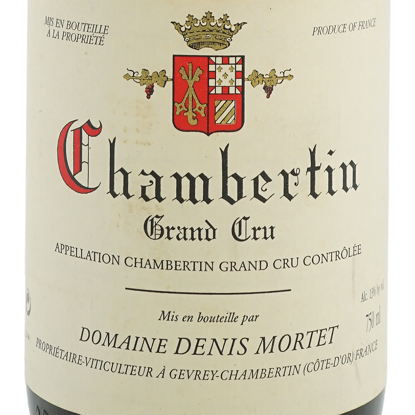 シャンベルタン・グラン・クリュ、ドメーヌ・ドニ・モルテ「1996」Chambertin Grand Cru、Domaine Denis Mortet